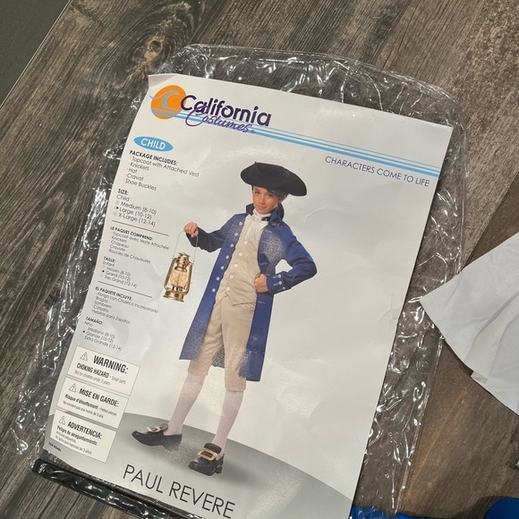 California Costumes Paul Revere Colonial Patriot Child Revolution Costume 10-12 - Picture 5 of 5